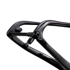 Cadre de vélo de montagne en <span class=keywords><strong>carbone</strong></span> à double suspension intégrale ICANbikes 29er, axe traversant en aluminium 100*12MM, patins arrière - Product Image 3