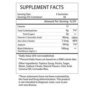 Permen Jeli Elderberry Grosir Pabrik dengan Zinc dan <span class=keywords><strong>Vitamin</strong></span> <span class=keywords><strong>C</strong></span> Vegan Organik Meningkatkan Sistem Kekebalan Tubuh Dukungan Antioksidan Harian - Product Image 2
