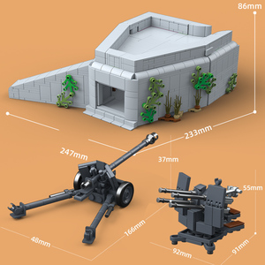 Set de Construcción de Bloques del Búnker de Defensa del Muro <span class=keywords><strong>Atlántico</strong></span> de la Segunda Guerra Mundial con Figuras Alemanas, Equipamiento, Armas de Fuego y Pistolas - Product Image 2