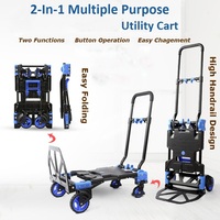 Neues Design 150KG Multifunktion 2 in 1 Gepäckwagen Plattform Hand Truck Faltbare Faltbare Handwagen ZH150-FHT
