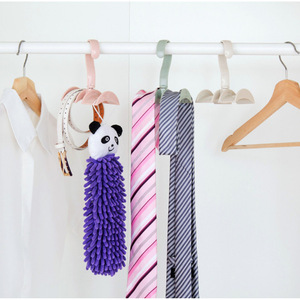 Double Hook Wardrobe <b>Storage</b> <b>Rack</b> Hooks For Bags Scarves Multifunctional <b>Rotatable</b> Hanger Nordic Colors Closet Organizer - Product Image 3