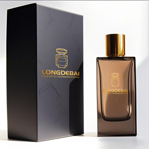 High End Custom Color Crimp Square Perfume <b>Spray</b> <b>Bottle</b> 60ml 80ml 100ml <b>Empty</b> Polished Glass Perfume <b>Bottle</b> With Magnetic Cap - Product Image 5