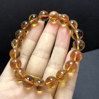 Bracelets extensibles en cristal de citrine pour femmes, bijoux de méditation et de yoga, citrine brésilienne naturelle, bracelet en perles
