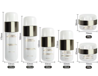 Pots en verre cosmétiques de luxe premium 30g 50g 30ml 50ml 100ml 120ml pour crème visage, crème contour des yeux, avec logo personnalisé et capuchon pour soins personnels