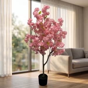 Arbre de <span class=keywords><strong>cerisier</strong></span> artificiel en soie, <span class=keywords><strong>cerisier</strong></span> blanc en pot, grand arbre à fleurs de <span class=keywords><strong>cerisier</strong></span> <span class=keywords><strong>rose</strong></span> pour la décoration de mariage et d'hôtel - Product Image 2