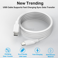Cable USB C a USB C Schitec Macoron de 60W, 1M, TPE, Carga Rápida, Cable de Carga Tipo C, Sincronización de Datos de Alta Velocidad, Cable para Teléfono para iPhone