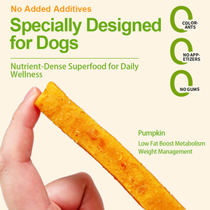 Bâtonnets à mâcher pour chiens en forme de citrouille, fournis directement par l'usine, friandises d'entraînement, nettoyage des dents, vitamines, <span class=keywords><strong>digestion</strong></span> <span class=keywords><strong>sensible</strong></span> - Product Image 4