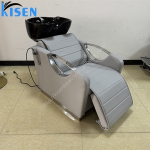 Sillón de Lavado de Cabeza Eléctrico Ajustable de Alta Calidad KISEN para Salón de Belleza, Sillón de Champú Moderno y Lujoso con Masaje de Espalda - Product Image 4