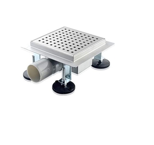 Drain de <span class=keywords><strong>douche</strong></span> Siphon de <span class=keywords><strong>douche</strong></span> en acier inoxydable Drain de sol carrelable pour salle de bain avec dispositif de désodorisation et filtre à cheveux - Product Image 1