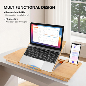 <b>Large</b> Bamboo Lap <b>Desk</b> Tray Portable Laptop Computer Stands - Product Image 4