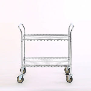 Amj Groothandel Industriële Chromen Draadkar 2 Plank Opslag <span class=keywords><strong>Trolley</strong></span> Met Wielen - Product Image 2