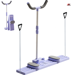 Appareil de fitness électrique pliable pour ski, sans accoudoirs, avec fixation pour les jambes, construction en acier, pour l'exercice des muscles des cuisses et du plancher pelvien, avec affichage LED du temps - Product Image 1