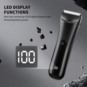 Electric Body Hair <strong>Trimmer</strong> - Groin <strong>Trimmer</strong> for Men Bikini <strong>Trimmer</strong> Women Wet/Dry Shaver Groomer Replaceable Ceramic Blade Heads - Product Image 5