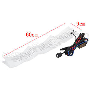 Kit de chauffage pour volant de voiture, coussin chauffant en fibre de carbone avec interrupteur LED à 6 vitesses, protection de volant universelle pour l'hiver - Product Image 2