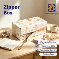 Boîtes d'expédition en carton ondulé avec bande d'ouverture facile et fermeture éclair pour livraison postale