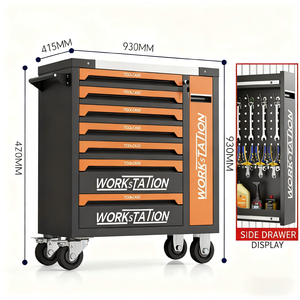 Carrito de Herramientas Metálico Ajustable de 7 Cajones, Gabinete de Almacenamiento Resistente para Garaje, Capacidad de Carga de 400 kg, con Cerradura con Llave, para Taller Mecánico - Product Image 1