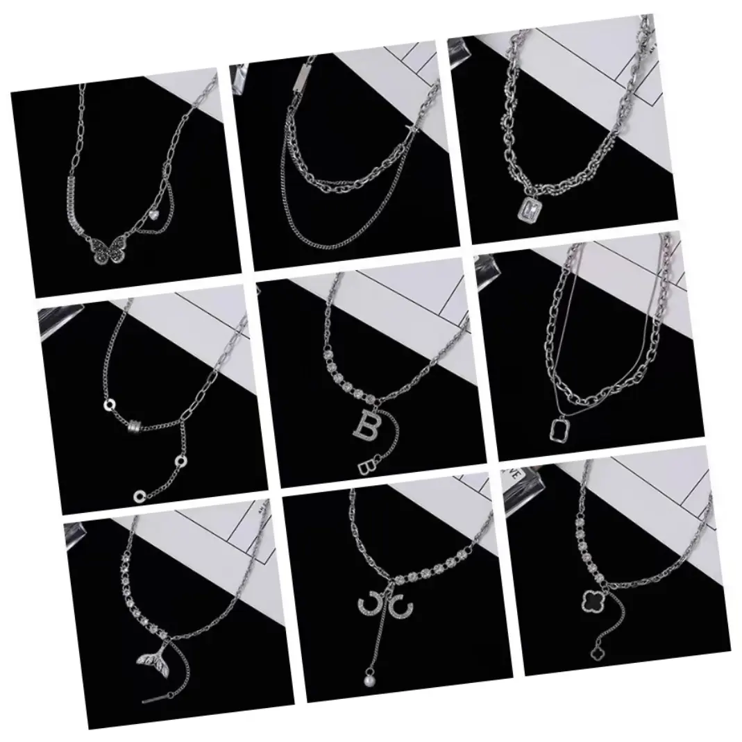 DAIHE Wholesale Stainless Steel Plated Silver Butterfly Necklace No Fading Design Clavicle Chain Foe Girl Choker