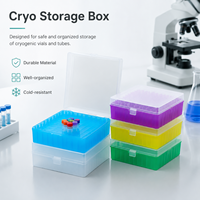 Caja de almacenamiento criogénica Degao de PVC para congelador de baja temperatura, caja criogénica para muestras con 81/96/100 pocillos para criotubos de 1.5ml, 2ml y 5ml
