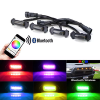 OVOVS Contrôle Bluetooth RGB Lumière LED de calandre avant RGB pour Toyota Tacoma 2016-2019