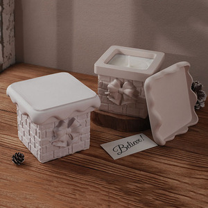Yds natale innevato camino barattoli di candele in Silicone stampi con coperchio di gesso scatola di colata stampo <span class=keywords><strong>fai</strong></span> <span class=keywords><strong>da</strong></span> <span class=keywords><strong>te</strong></span> decorazione per la casa - Product Image 1