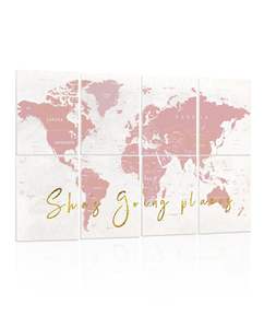 Panneau insonorisé personnalisé en fibre de polyester de style moderne impression de <span class=keywords><strong>carte</strong></span> <span class=keywords><strong>du</strong></span> <span class=keywords><strong>monde</strong></span> professionnelle oeuvre décorative conception de modèle 3D - Product Image 2