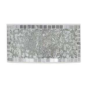 Mosaico rettangolare cromato 17x32,5x6 cm E27, ideale per decorazioni interne e rivestimenti su varie superfici. - Product Image 1
