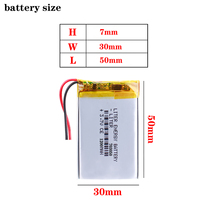 703050 1200mah 3.7v Batterie Lipo Rechargeable Solaire Li Ion Polymère Batterie Au Lithium PCM Poche Batteries Au Lithium-Ion Haute Capacité