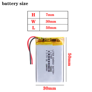 Baterai Lipo isi ulang 703050 1200mah 3.7v baterai Lithium Li Ion surya kantong PCM kapasitas tinggi baterai Lithium Ion - Product Image 2