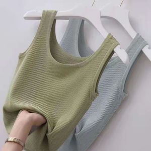 Top Corto de Punto Acanalado para Mujer, Personalizado con Etiqueta Privada, Sin Mangas, Casual, Suave, Estilo Urbano, Básico de Verano - Product Image 4