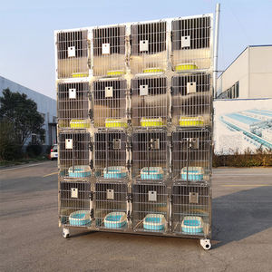 Jaula para Mascotas <span class=keywords><strong>de</strong></span> Acero Inoxidable <span class=keywords><strong>de</strong></span> Alta Calidad, Jaula <span class=keywords><strong>de</strong></span> Cuidado para <span class=keywords><strong>Perros</strong></span> y Gatos, Diseño Sólido para Hospitales y Dueños, Bandeja <span class=keywords><strong>de</strong></span> Plástico - Product Image 2