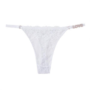 Culottes string taille haute pour femmes, T-back, respirantes, sexy, sous-vêtements écologiques, teinture unie, méthode de tissage non tissé, logo - Product Image 6