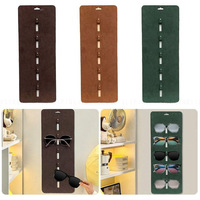 Organisateur mural en cuir pour lunettes, 5 emplacements, support mural pour lunettes de soleil, accessoires pour lunettes, pour dortoir
