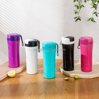 Nouvelle Arrivée 2026 Emerit – Bouteilles d'eau anti-déversement personnalisables avec logo, 500 ml, doublure en acier inoxydable 304, base à ventouse magique et poignée