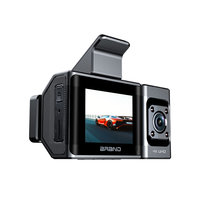 2025 caméra de tableau de bord de voiture 2.4 pouces 3 canaux GPS intégré avant intérieur arrière 4K voiture DVR enregistrement vidéo caméra de tableau de bord avec Wifi boîte noire