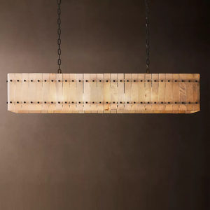 Lámpara de Araña Rectangular de Latón de 72 Pulgadas de Ancho para Comedor, Sala de Estar, Salón de Banquetes, Lámpara de Araña Grande de Alabastro Natural de <span class=keywords><strong>España</strong></span> - Product Image 2