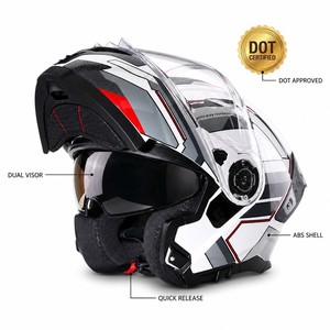 <span class=keywords><strong>Casque</strong></span> de moto modulaire rabattable homologué DOT, en ABS, double visière, intégral, pour <span class=keywords><strong>scooter</strong></span>, avec fixation rapide pour homme et femme - Product Image 4
