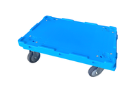 Chariot à palettes en plastique robuste avec roues, chariot en plastique, chariot à roulettes en plastique