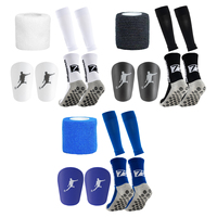 Ensemble de jambières de sport en polyester durable pour adultes Protège-tibias de football antidérapants Mini chaussettes Protection confortable contre les tractions