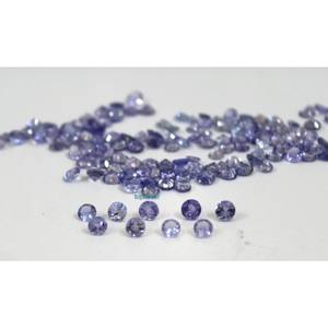 Pierre précieuse naturelle en tanzanite bleue de 2 mm, 0,03 ct, taille ronde brillante, pour bijoux - Product Image 4