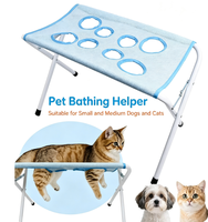 Table de toilettage pliable et portable en maille pour le lavage et les soins des chiens et des chats de petite et moyenne taille