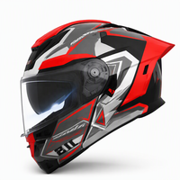 Casque de moto personnalisable en ABS, modulaire, rabattable, intégral, homologué DOT, équipement de sécurité pour la conduite et la course