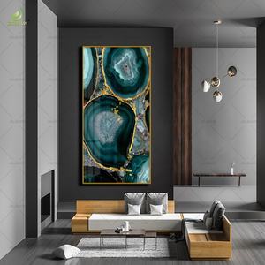 Murales Abstractos LED de Lujo para Pasillos, Impresiones de Alta Definición en Lienzo, Porcelana de Cristal, Decoración para el Hogar, Estilo Art Deco - Product Image 1