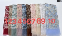 Tissu en dentelle à sequins en gros pour robe de soirée, dentelle perlée de luxe du Vietnam, tissu en dentelle brodée, dentelle de mariage Oman