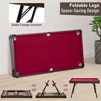 Table de billard pliable GRGM, portable, pour enfants et adultes, avec pieds verrouillables, pieds réglables, balles, queues, triangle et craie