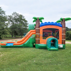 Commercial grade outdoor backyard party jumpers commercial bounce <b>house</b> <b>inflatable</b> pink tropical bouncer for kids - Product Image 6
