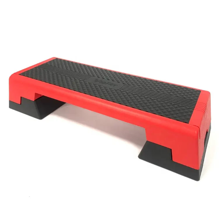 Platform Langkah Latihan Aerobik Stepper Latihan Yang Dapat Disesuaikan dengan 2 Risers Permukaan Anti-Slip Trainer Deck untuk Fitness Home Gym