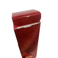 Boîte d'emballage cosmétique texturée rouge personnalisée avec estampage à chaud doré, boîte en papier de luxe pour toner, sérum et produits de soin de la peau