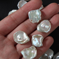 Perle d'eau douce naturelle baroque en forme de pétale de 14-15 mm de Zhuji, matériau en vrac pour accessoires de boucles d'oreilles et pendentifs DIY