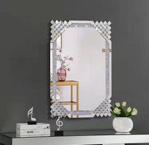 Sang trọng nghiền nát kim cương trang trí tường gương đóng khung gương OEM - Product Image 6