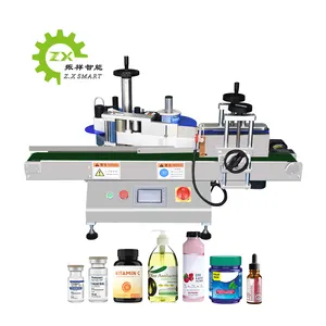 Factory Low Price Easy Operate 220V 50Hz 1.3 Kw Tabletop Round Bottle Labeling Machine